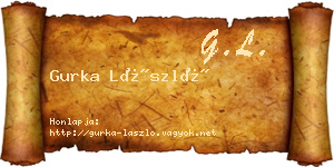 Gurka László névjegykártya